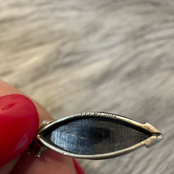 PRICE FIRM Vintage Elegant Silver & Black Onyx Pendant Necklace - Picture 2 of 7